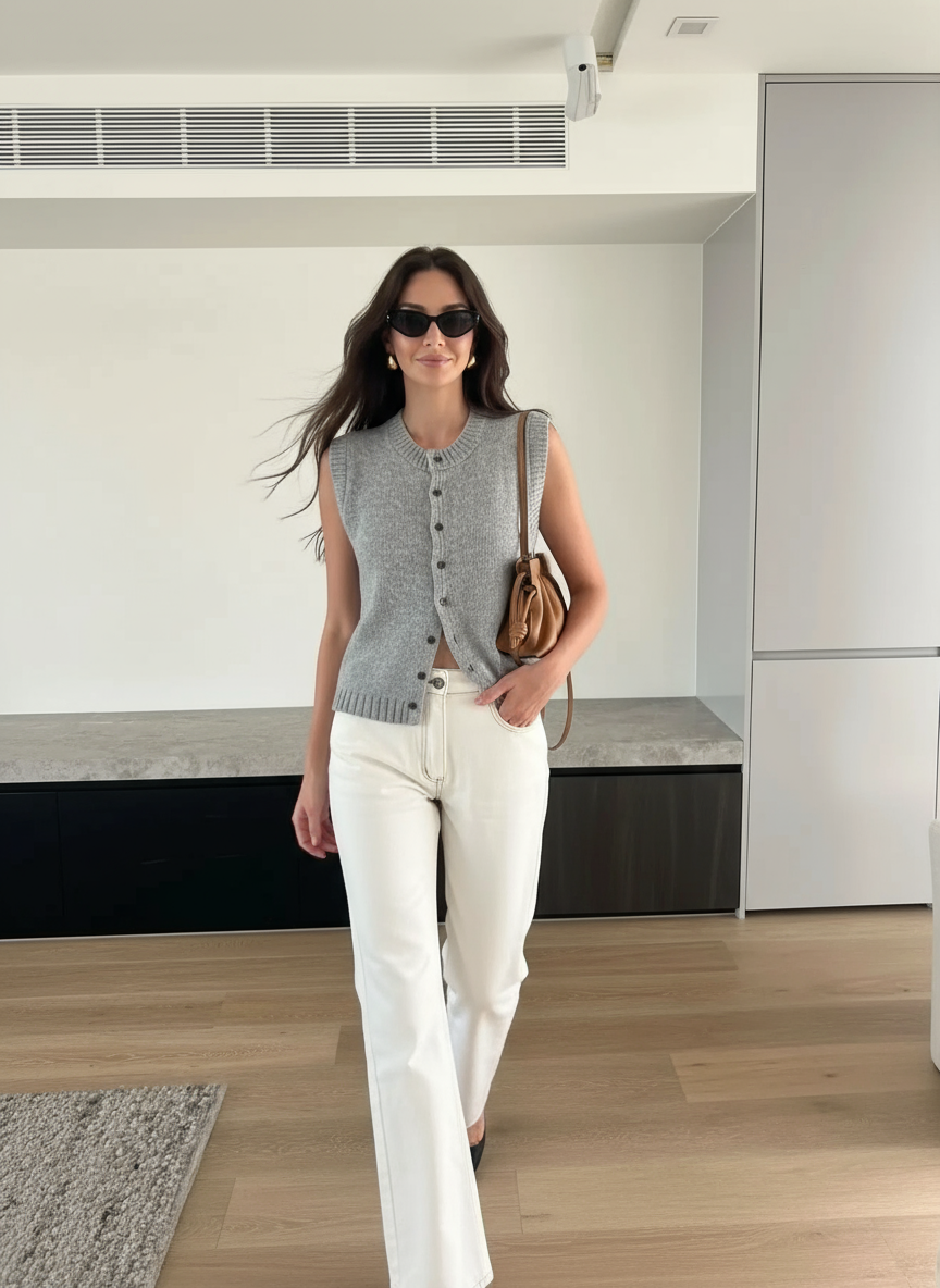 Valeria Zeitlose Strickweste in Hochwertiger Qualität