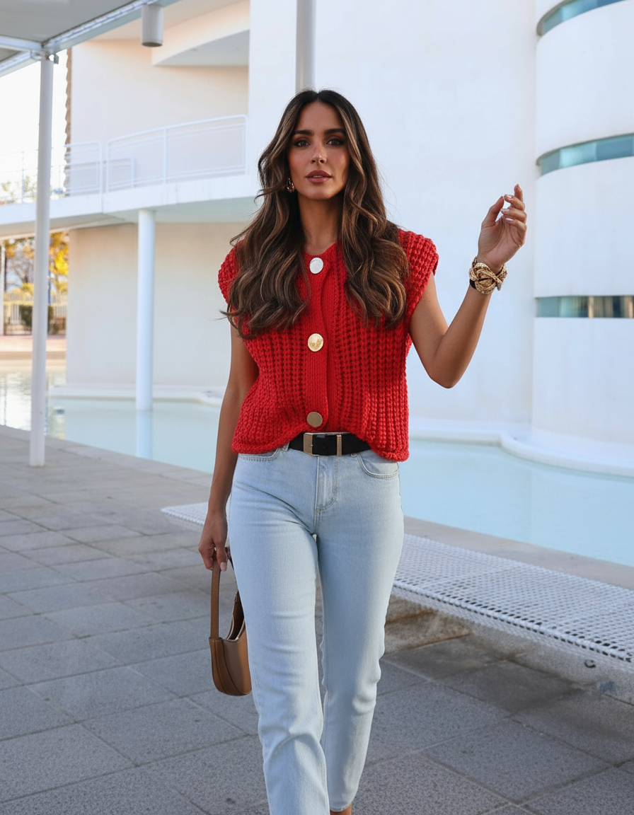 Emily Zeitloser Strick-Weste für Damen