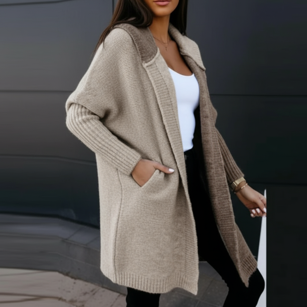 Alma Zeitlose Lange Strickjacke
