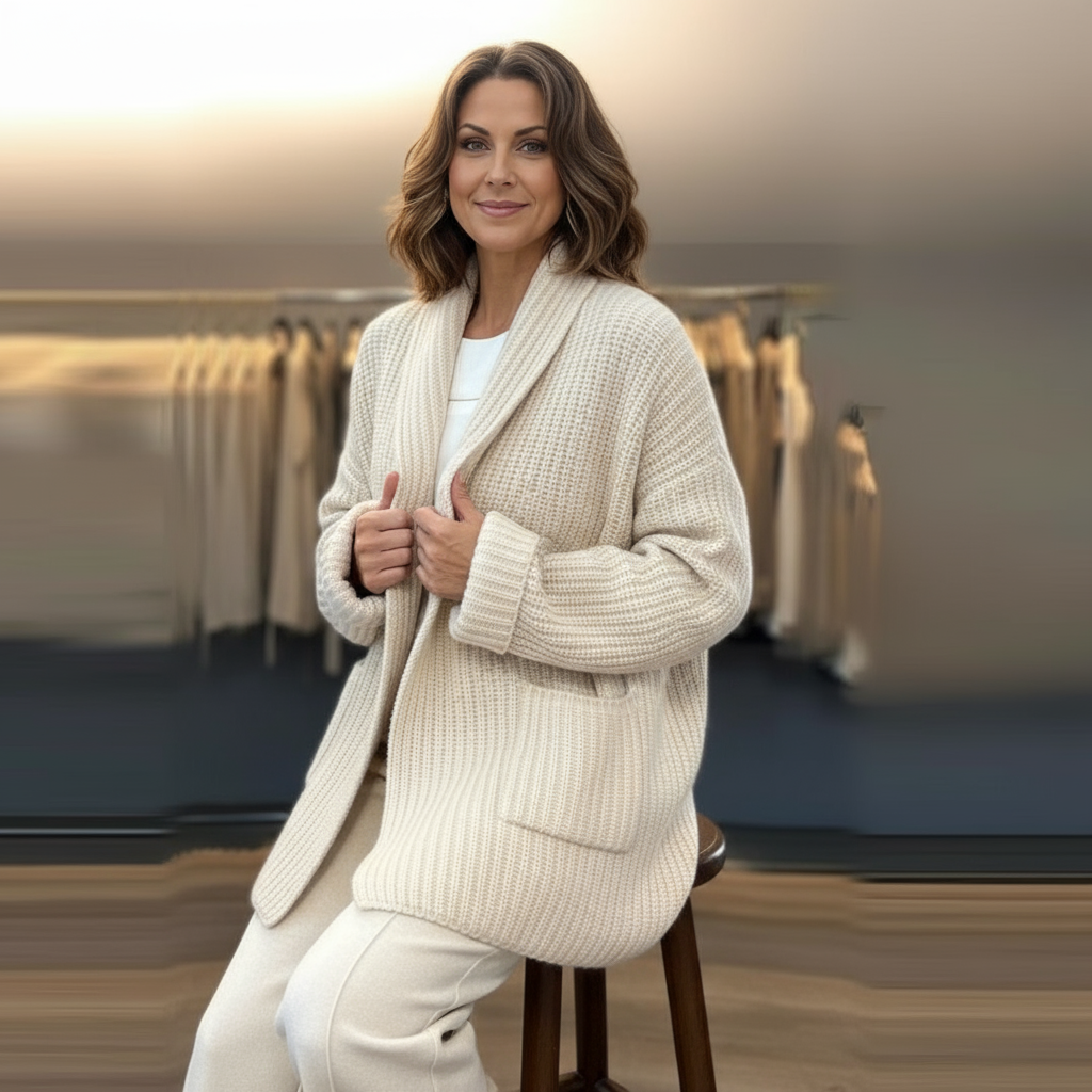 Janina Zeitlose Strickjacke aus Hochwertigem Strick