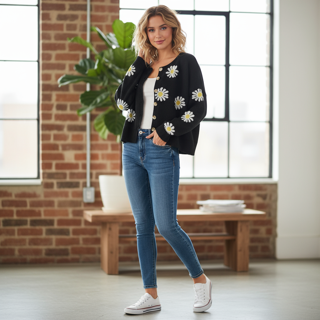 Clara Zeitloser Daisy Strick Cardigan
