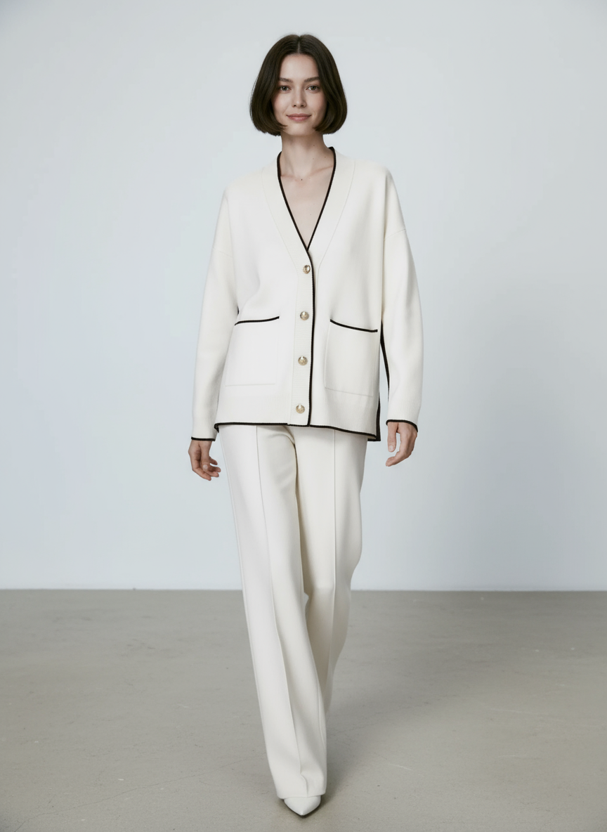 Tony Zeitloser Kontrast-Cardigan