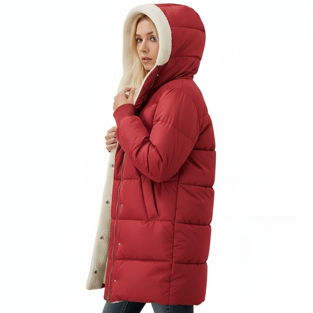 Wendemantel Mit Kapuze – Flauschiges Teddy-Futter