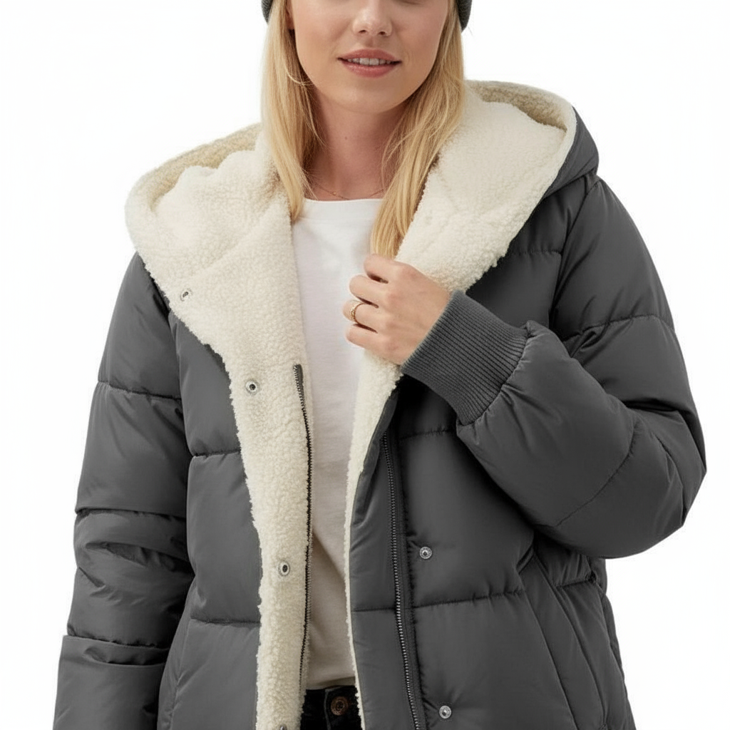 Wendemantel Mit Kapuze – Flauschiges Teddy-Futter