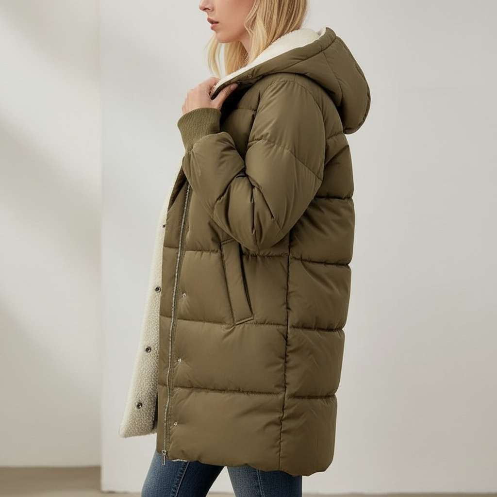 Wendemantel Mit Kapuze – Flauschiges Teddy-Futter