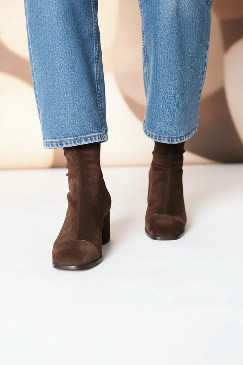 Ankle Boots | Weiches Wildleder | Zeitloser Damenschuh