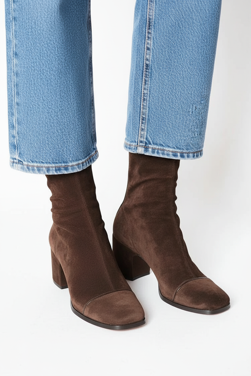 Ankle Boots | Weiches Wildleder | Zeitloser Damenschuh