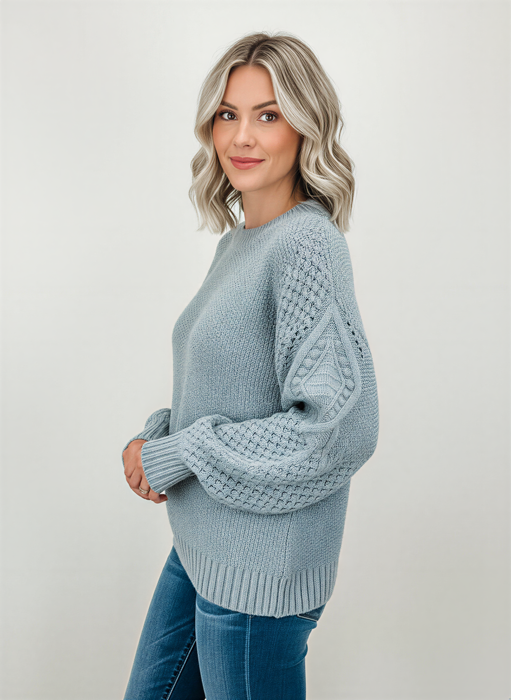 Strickpullover | Ballonärmel | Zeitlos Elegant