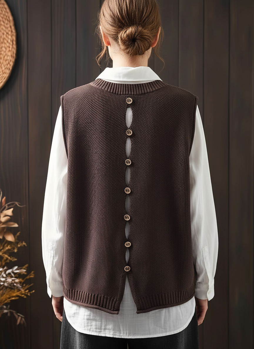 Strickweste & Hemd Set | Lässiger Lagen-Look | Ganzjährig