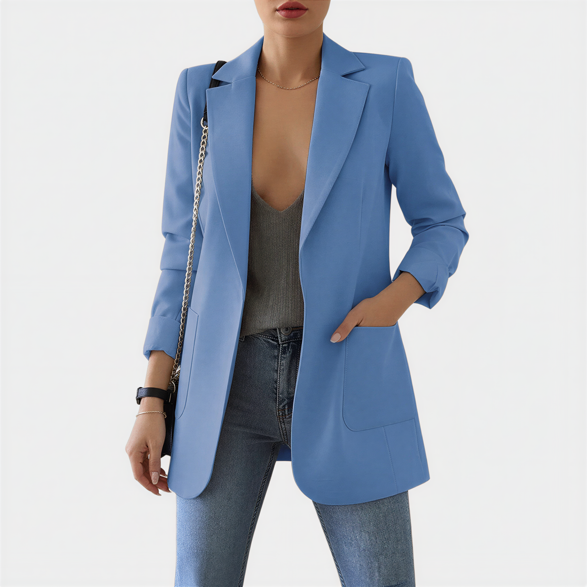 Eleganter Longline Blazer – Zeitlose Qualität Mit Struktur
