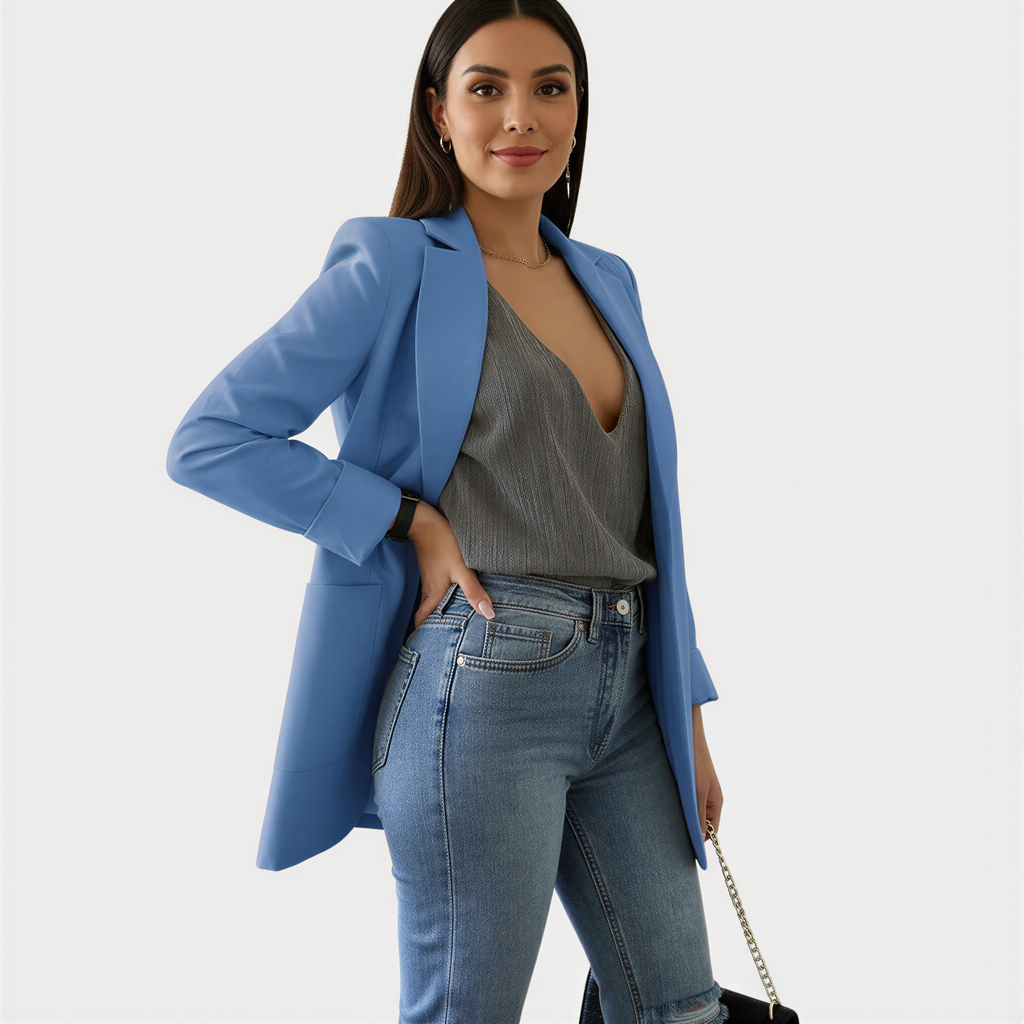 Eleganter Longline Blazer – Zeitlose Qualität Mit Struktur