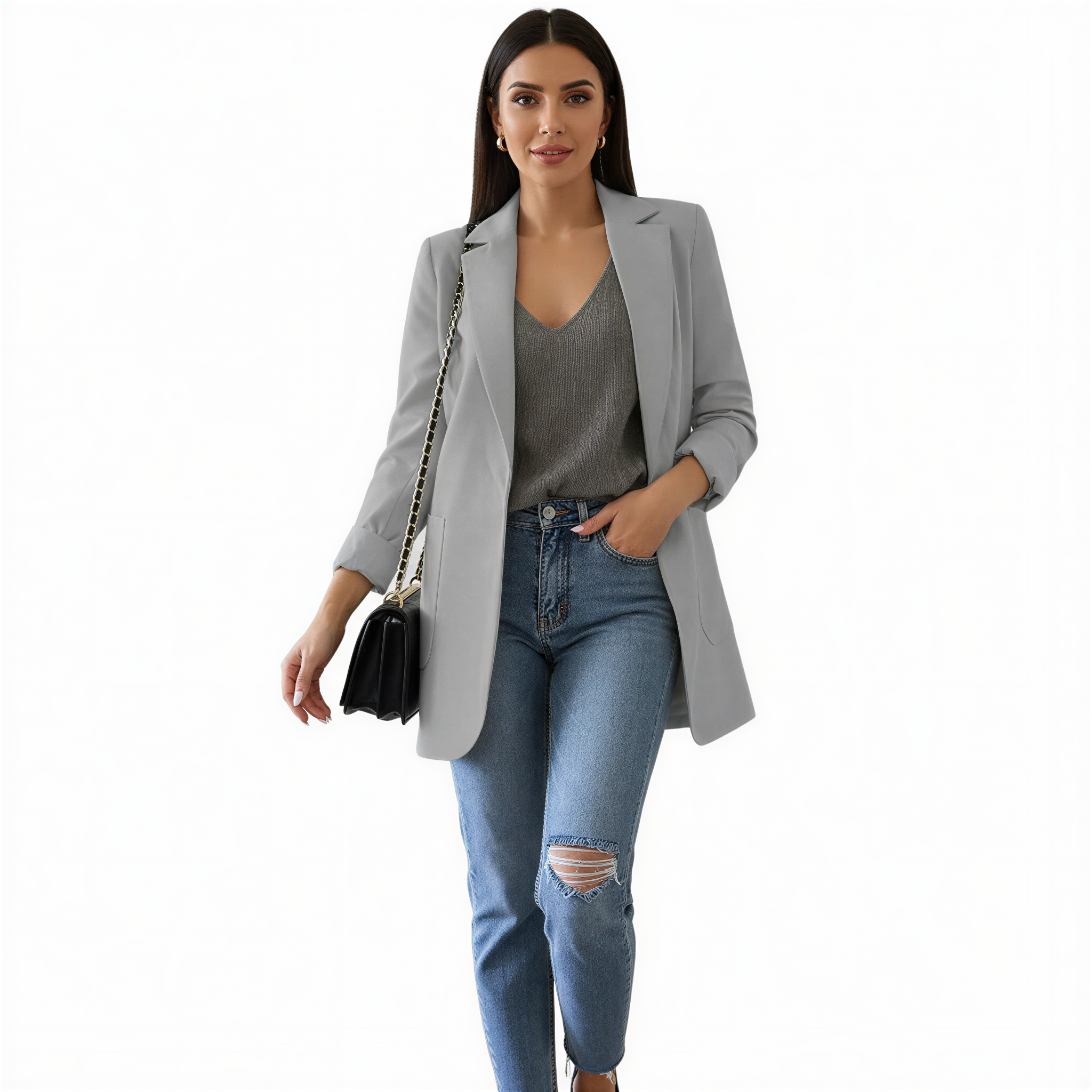 Eleganter Longline Blazer – Zeitlose Qualität Mit Struktur