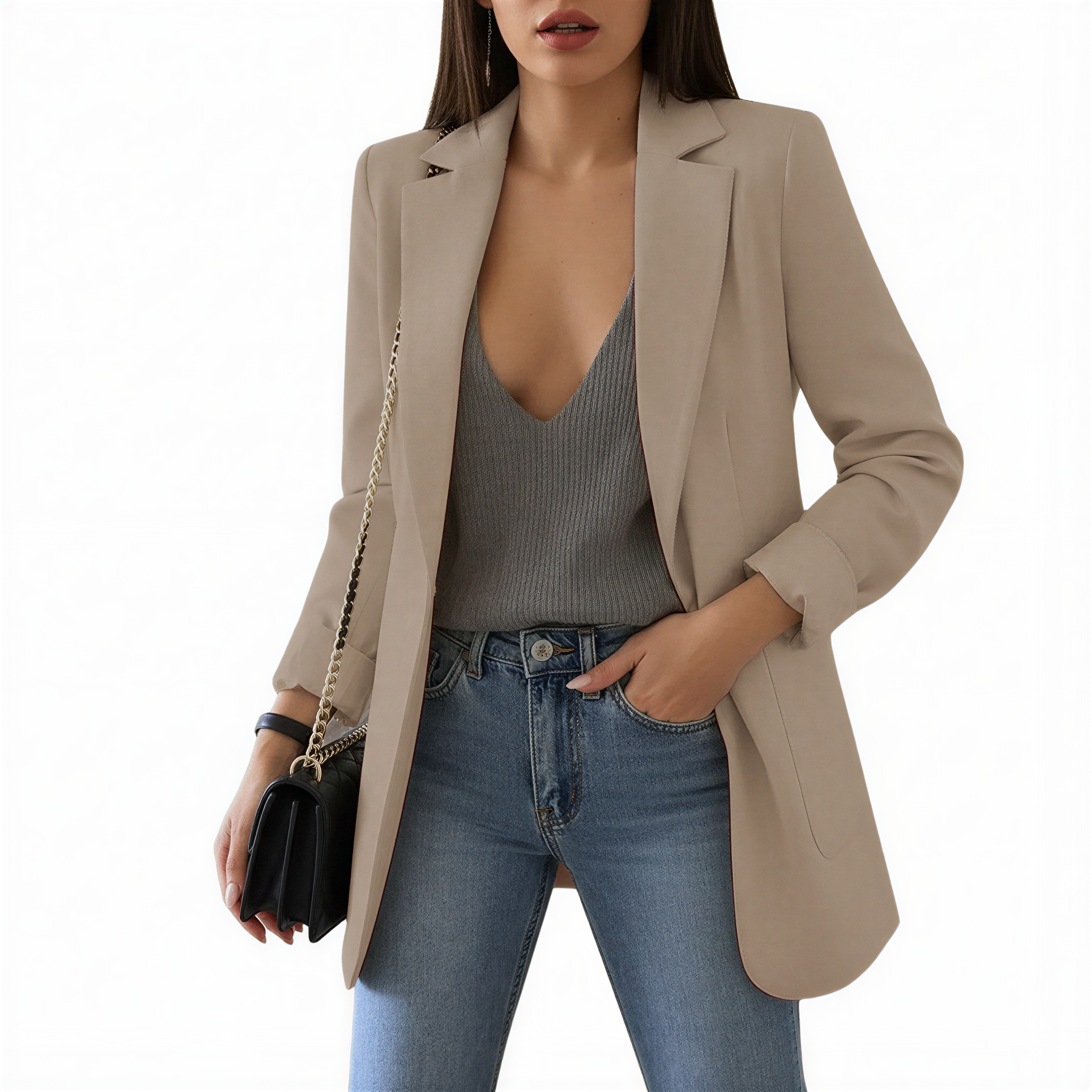 Eleganter Longline Blazer – Zeitlose Qualität Mit Struktur