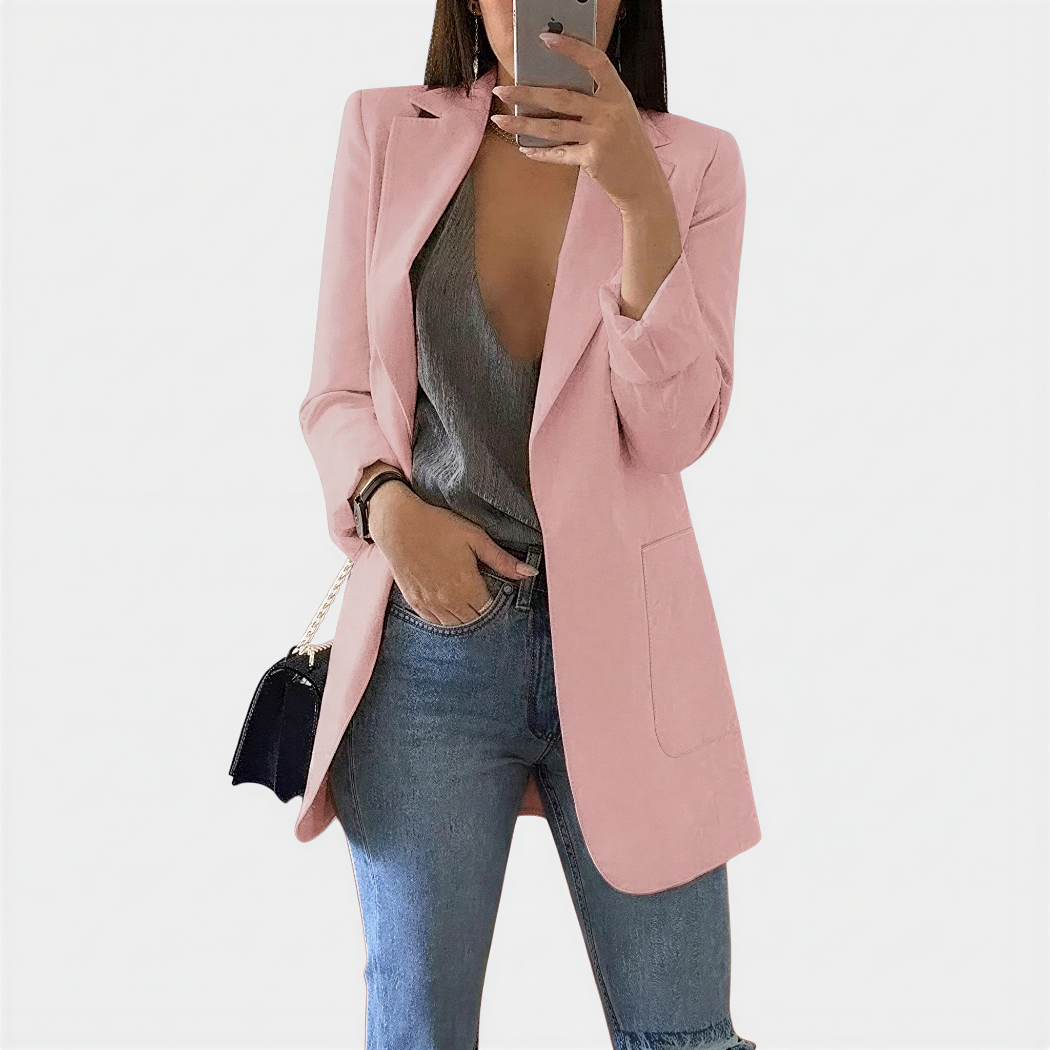 Eleganter Longline Blazer – Zeitlose Qualität Mit Struktur