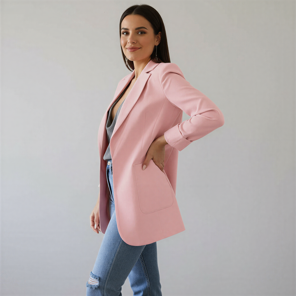 Eleganter Longline Blazer – Zeitlose Qualität Mit Struktur