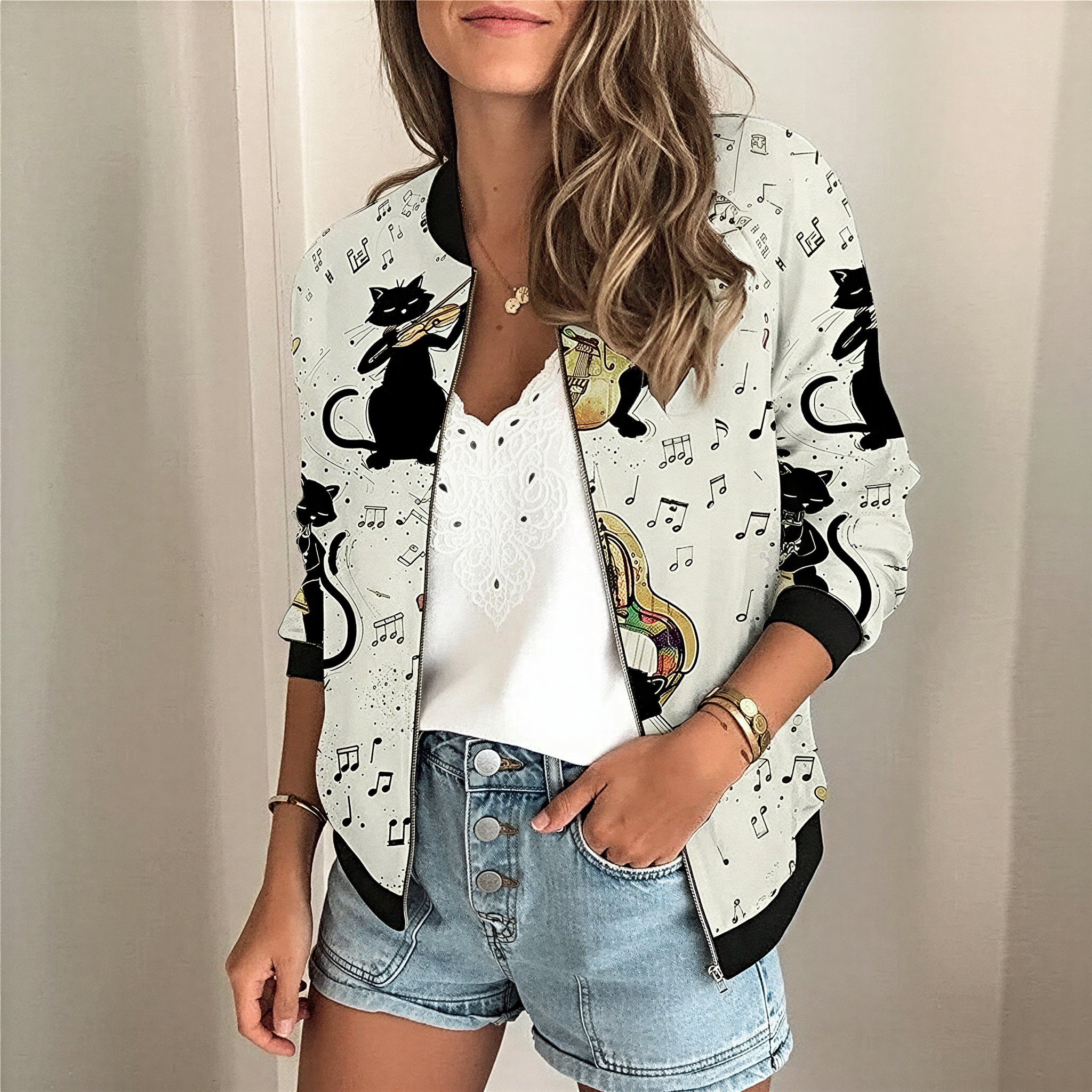 Bomberjacke | Abstraktes Farbspritzer Design | Streetwear