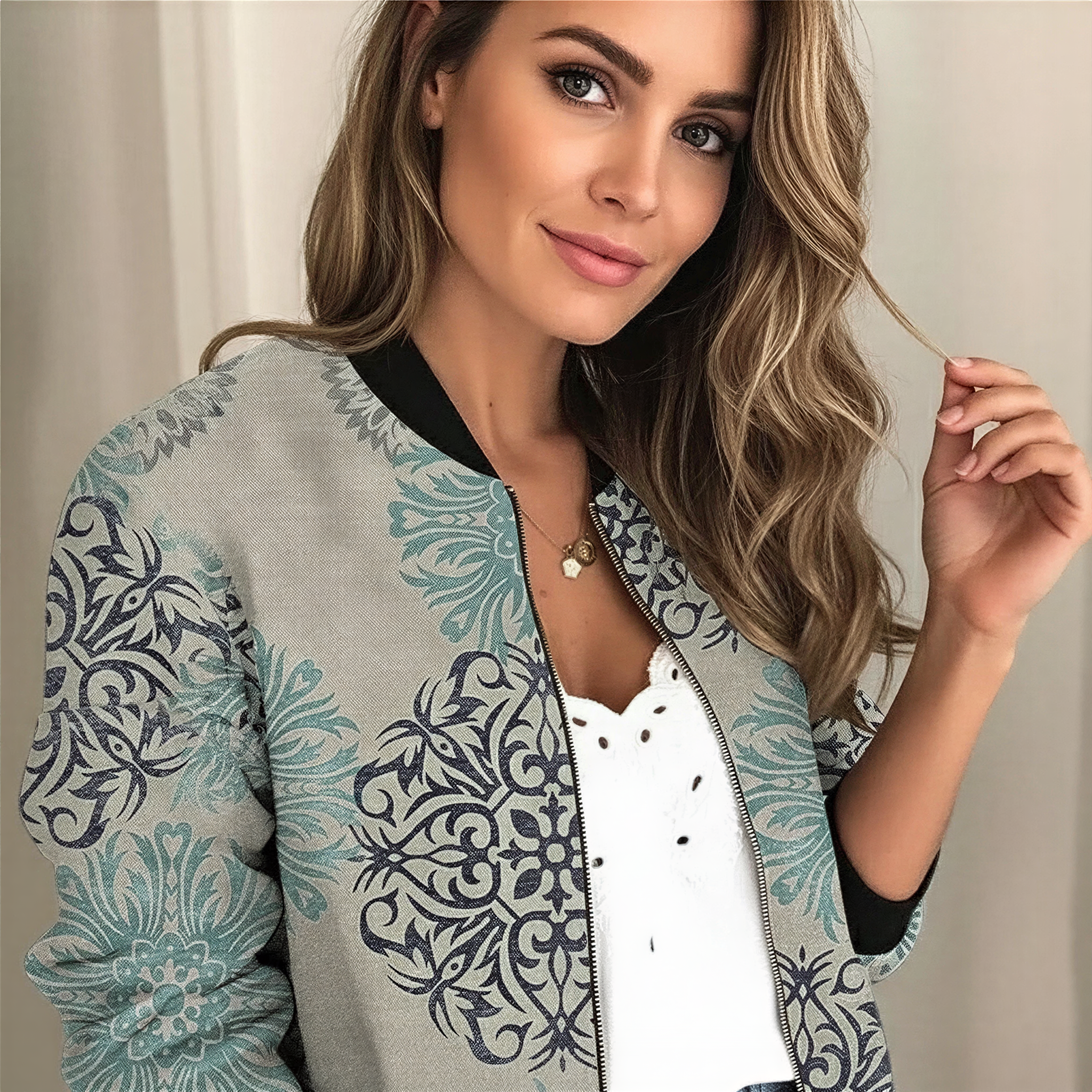 Bomberjacke | Abstraktes Farbspritzer Design | Streetwear