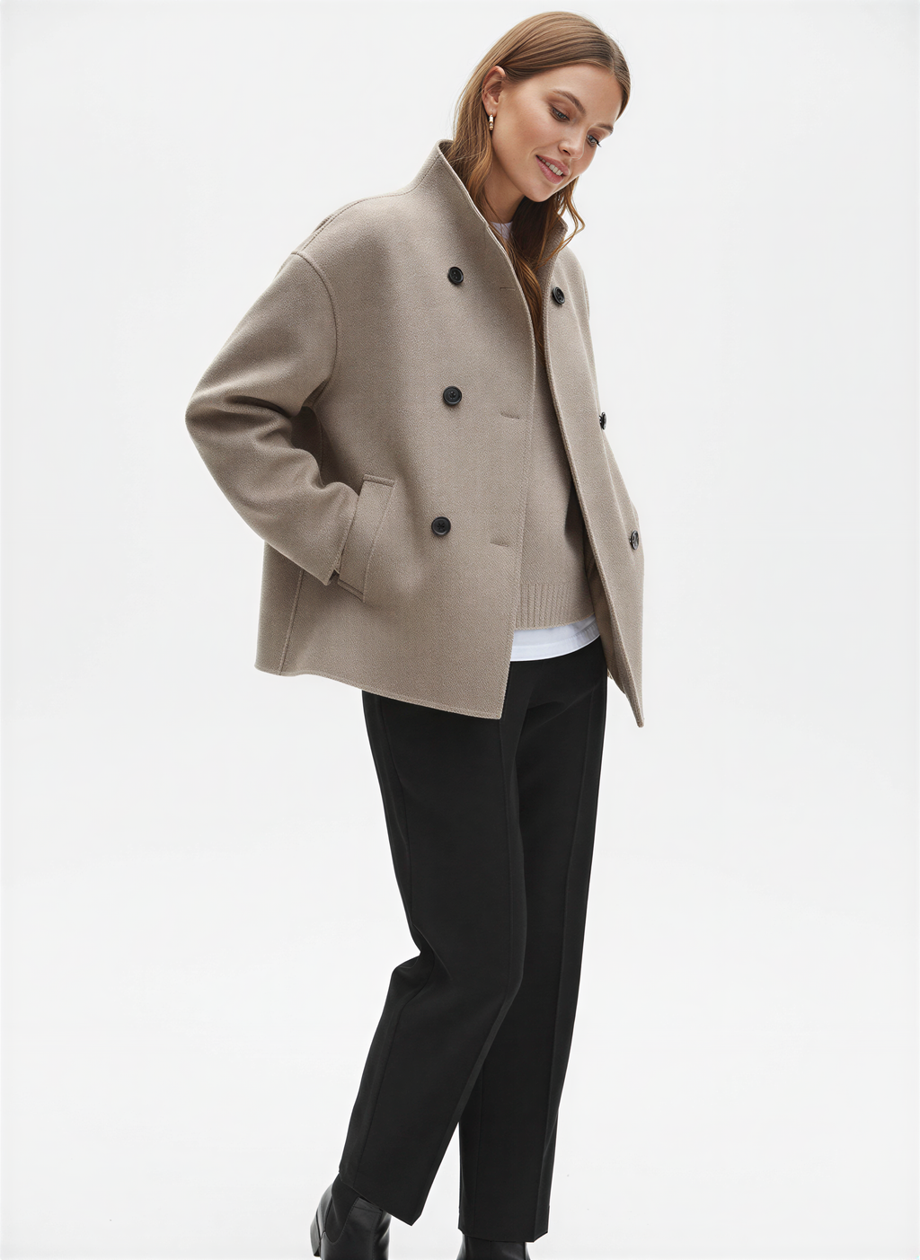 Damen Zweiteiler | Strukturierter Webstoff | Übergangszeit