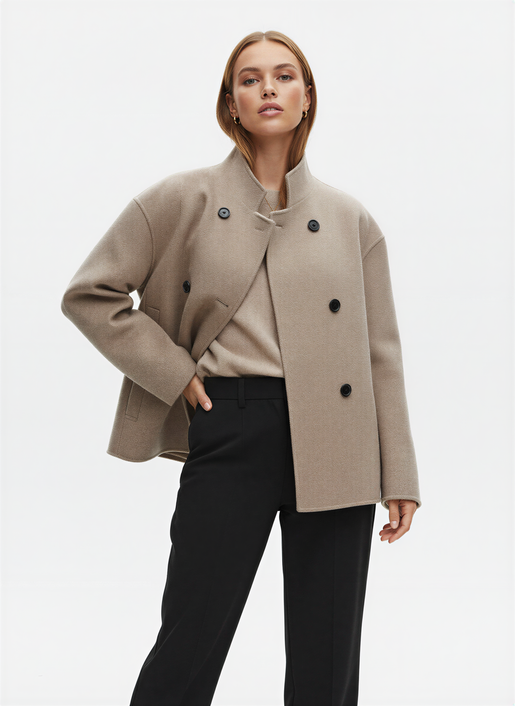 Damen Zweiteiler | Strukturierter Webstoff | Übergangszeit