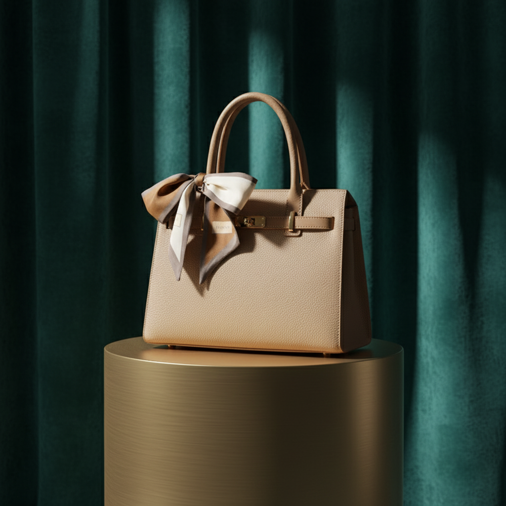 Henkeltasche | Mit Schal-Detail | Business Casual