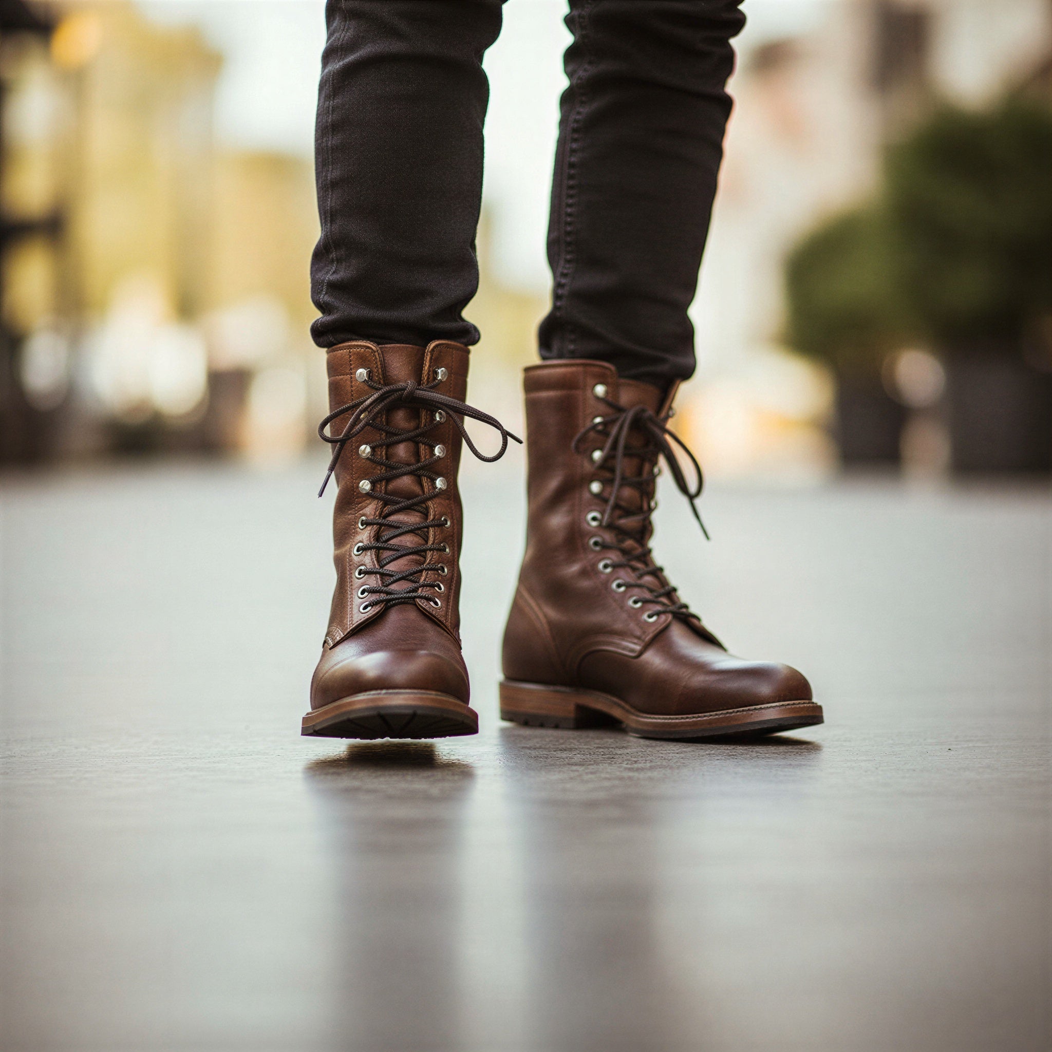 Robuste Lederstiefel | Mid-Calf Design | Lässiger Begleiter