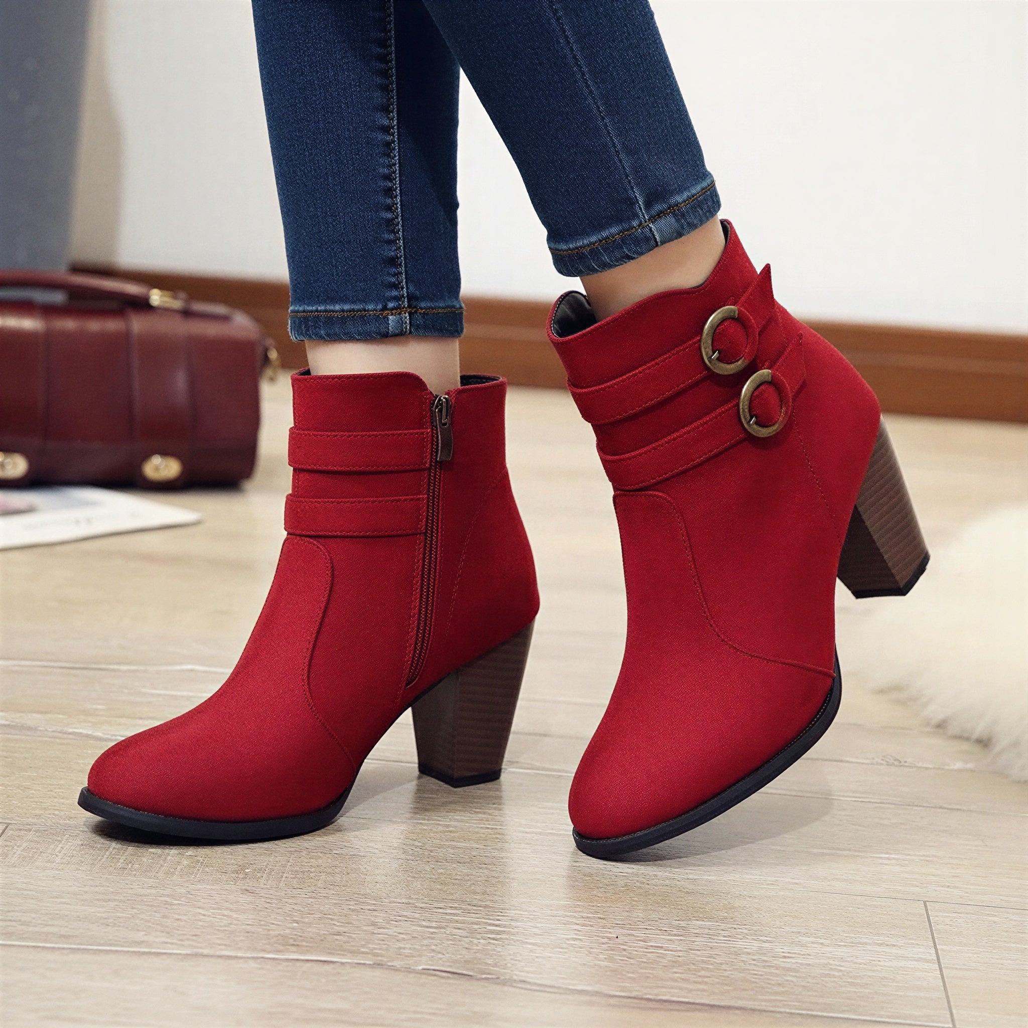 Stiefeletten | Mit Doppel-Schnallen | Herbst/Winter