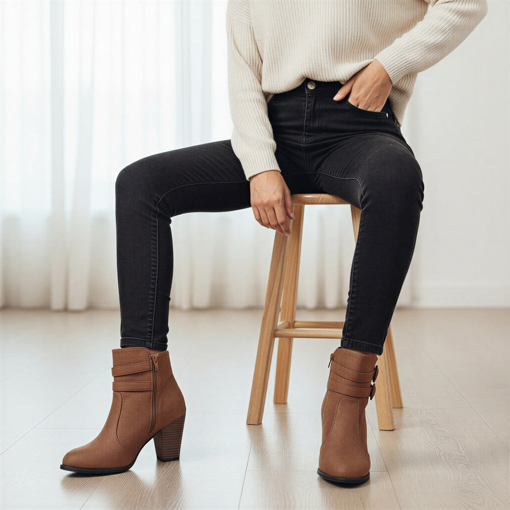 Stiefeletten | Mit Doppel-Schnallen | Herbst/Winter