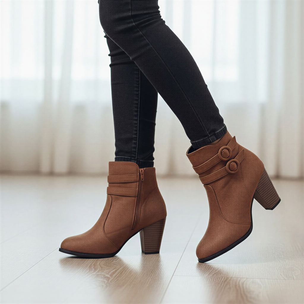 Stiefeletten | Mit Doppel-Schnallen | Herbst/Winter