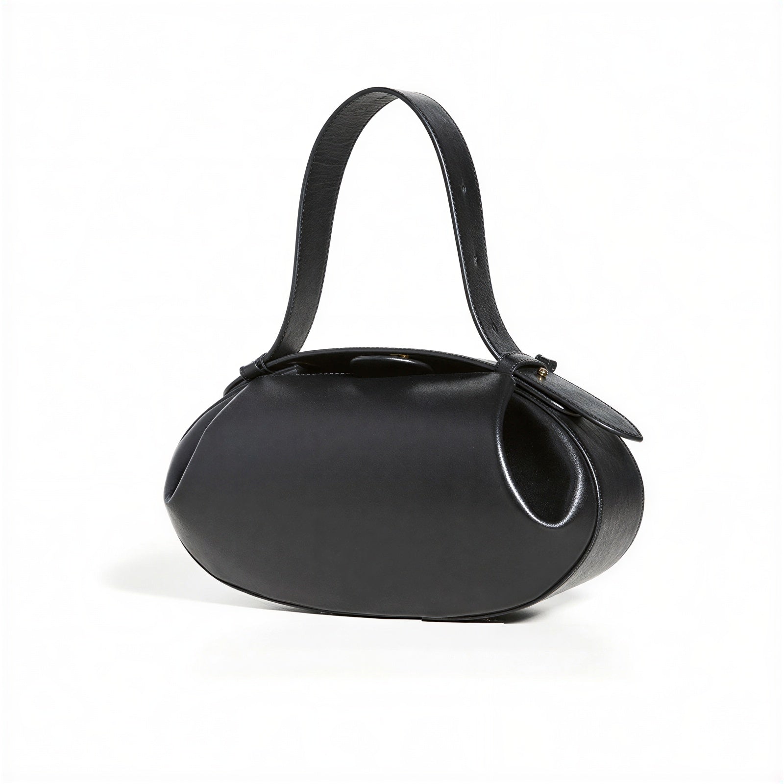 Lederschultertasche | Abgerundete Form | Business Casual