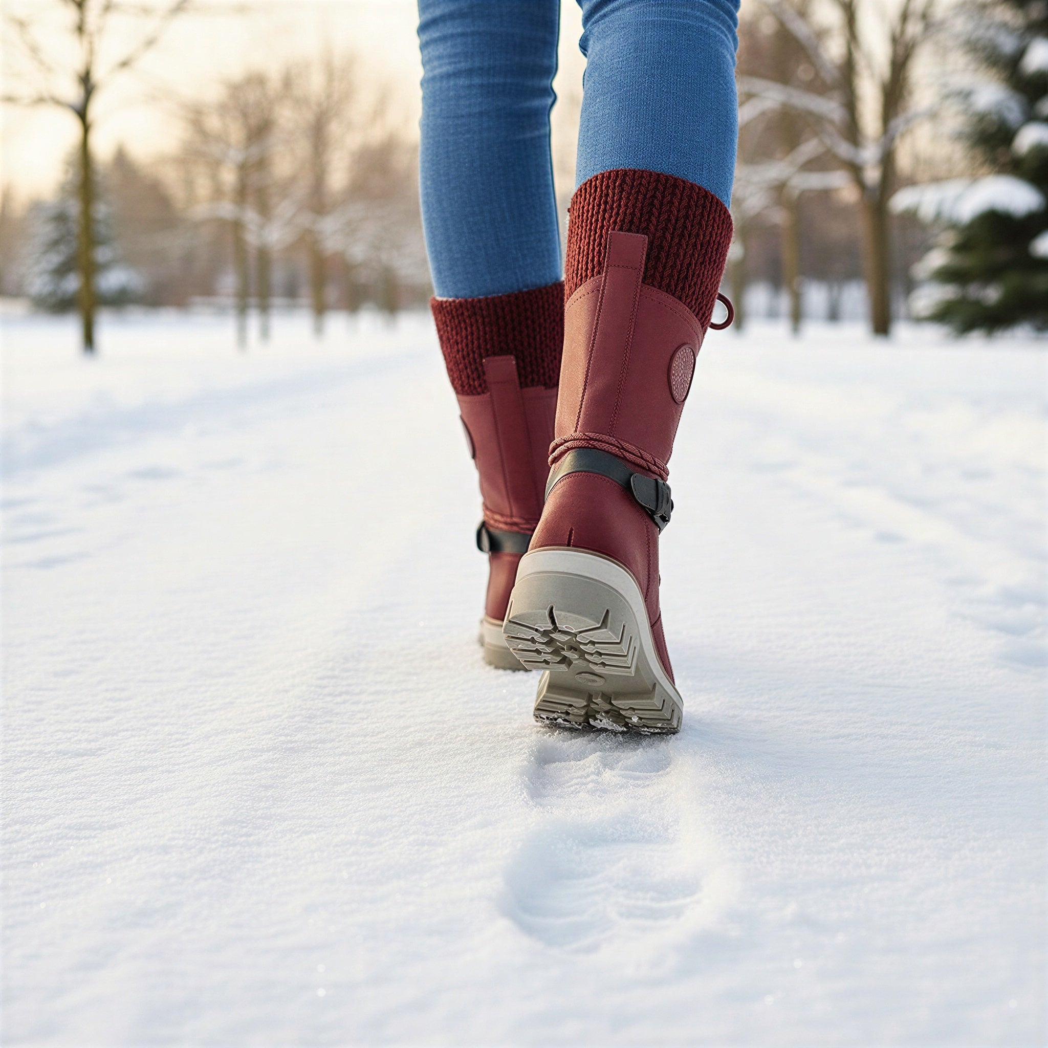 Winterstiefel | Mit Strickbündchen | Damen