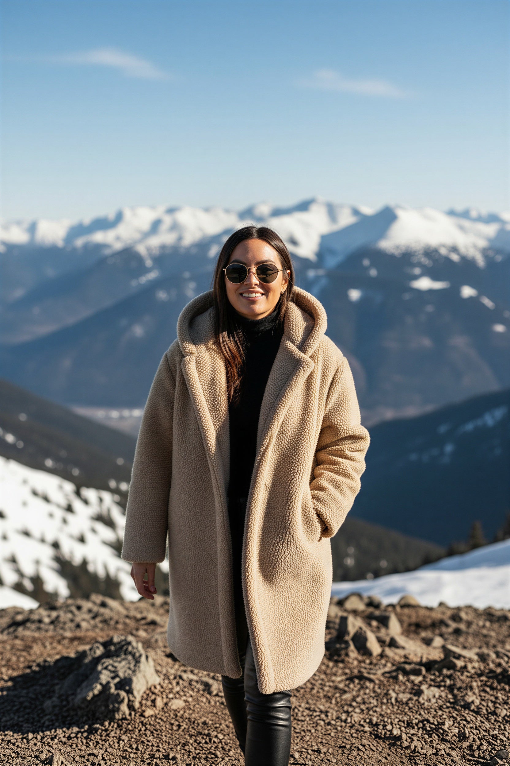 Kuscheliger Teddy Mantel | Faux Fur | Winter