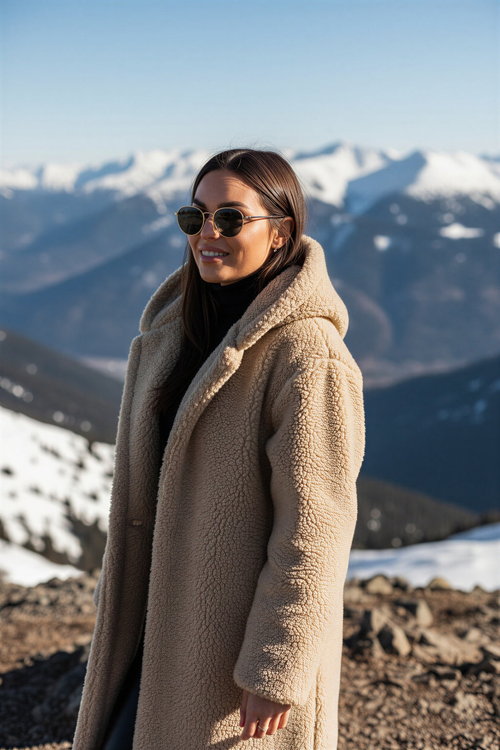 Kuscheliger Teddy Mantel | Faux Fur | Winter