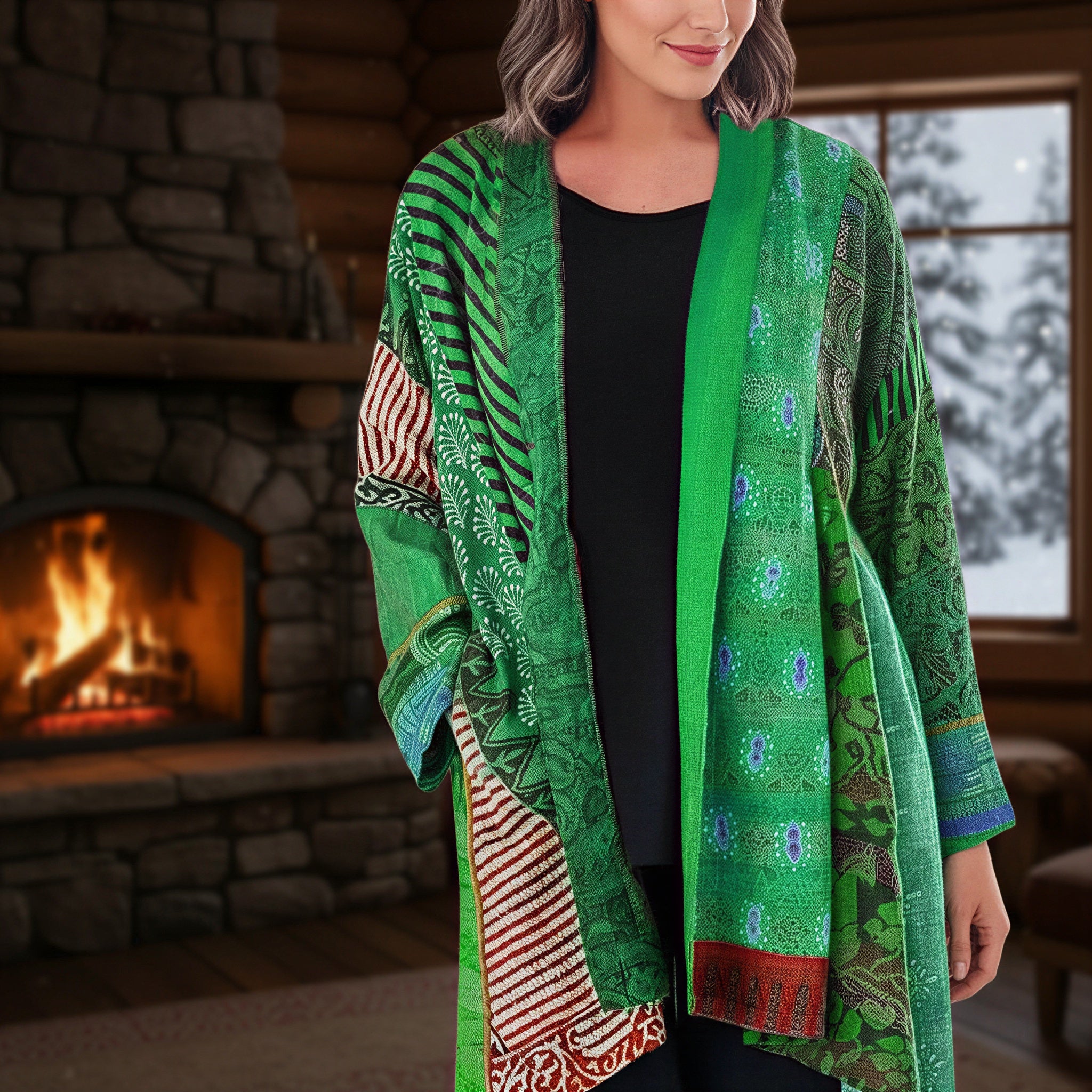 Kimono Cardigan | Patchwork Design | Lässiger Sommer