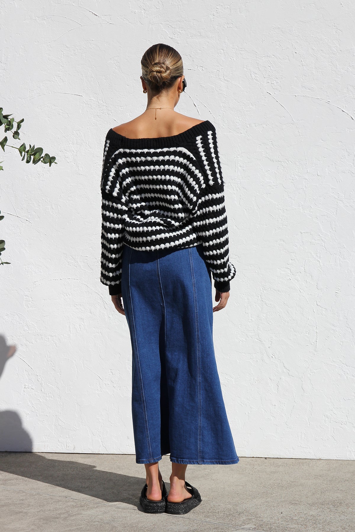 Zeitloser Denimrock in Midi-Länge