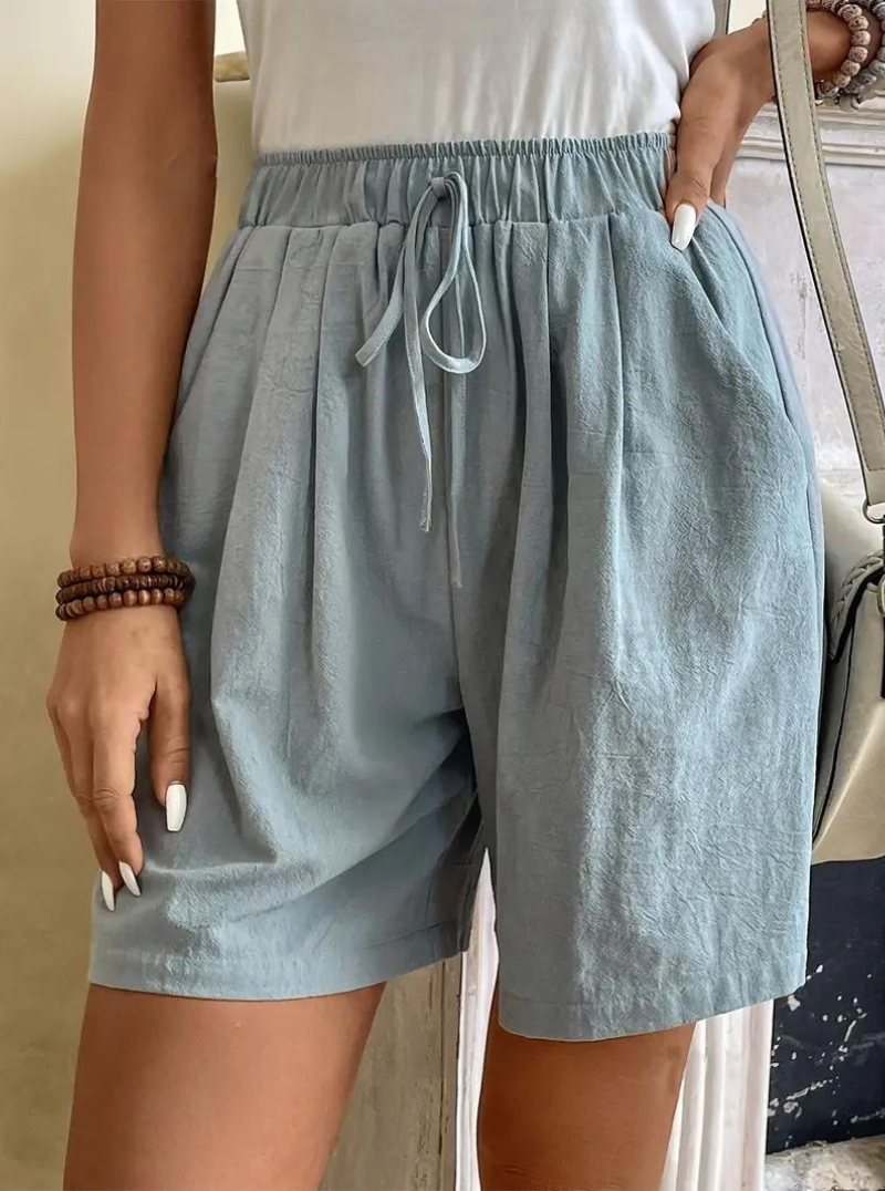 Fließende High-Waist Shorts