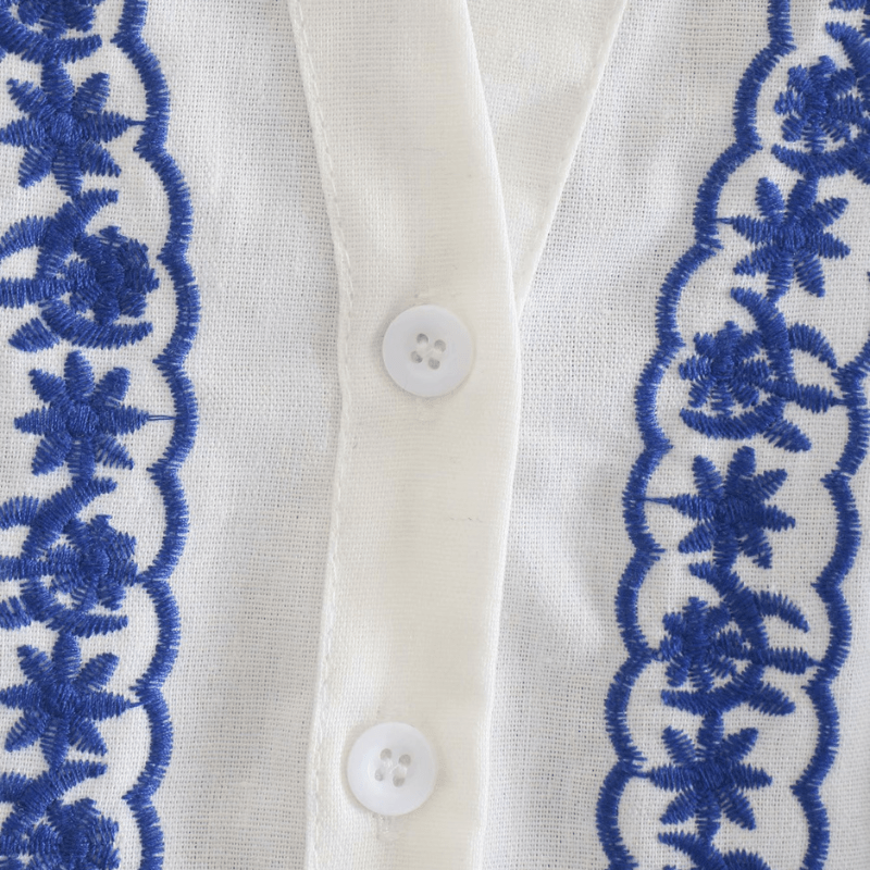 Bohemian Stil Jacke mit Stickerei