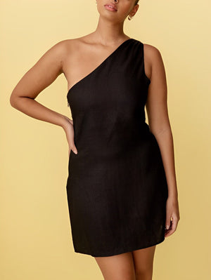 Kleidhaus Damen One-Shoulder Mini-Kleid – Leinen-83276-2349a807-26e8-4dd0-a554-ecd9644cb5f6
