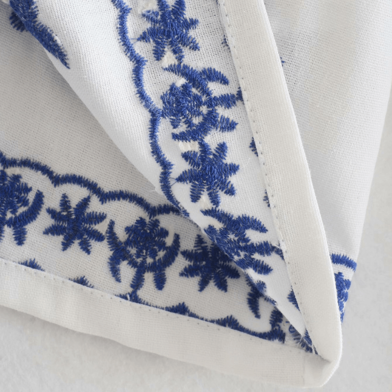 Bohemian Stil Jacke mit Stickerei