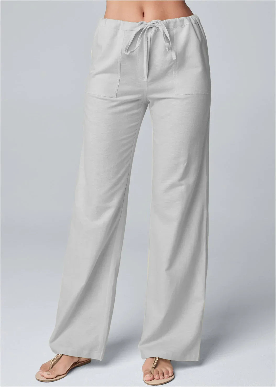 Brianna | High Waist Cotton Linen Blend Trousers for Effortless Style - Image 3