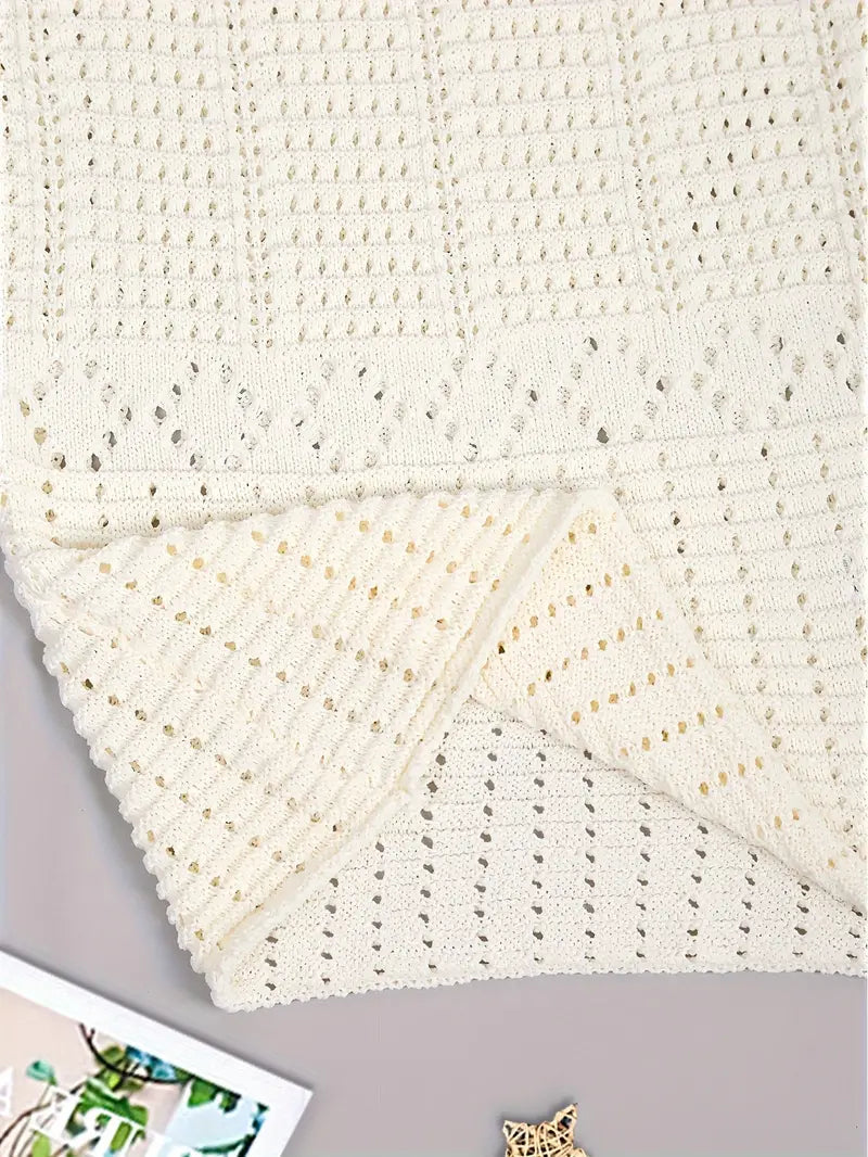 Gehäkeltes Maxikleid mit Spaghettiträgern