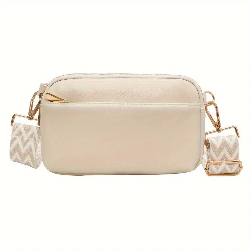 Moderne Crossbody Handtasche mit Musterriemen