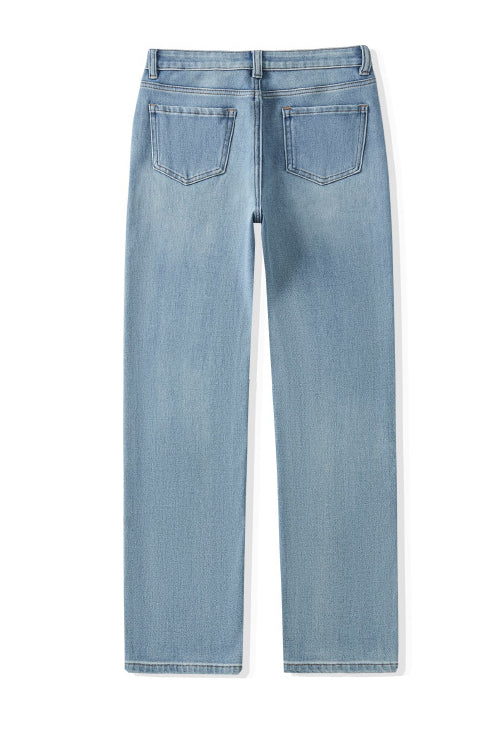 Geripptes Top mit Henley-Ausschnitt