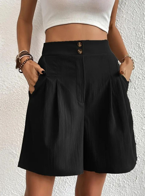Damen Shorts – Hochtailliert, Bundfalten, mit Taschen-82558-343ef857-7af0-48cc-979c-62bcd7023431