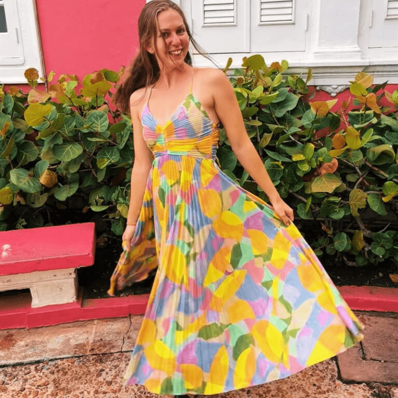 Verspieltes Midi-Kleid für den Sommer