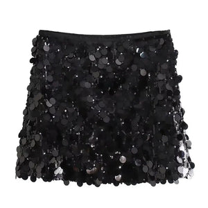 Glitzernder Minirock mit Pailletten-Design