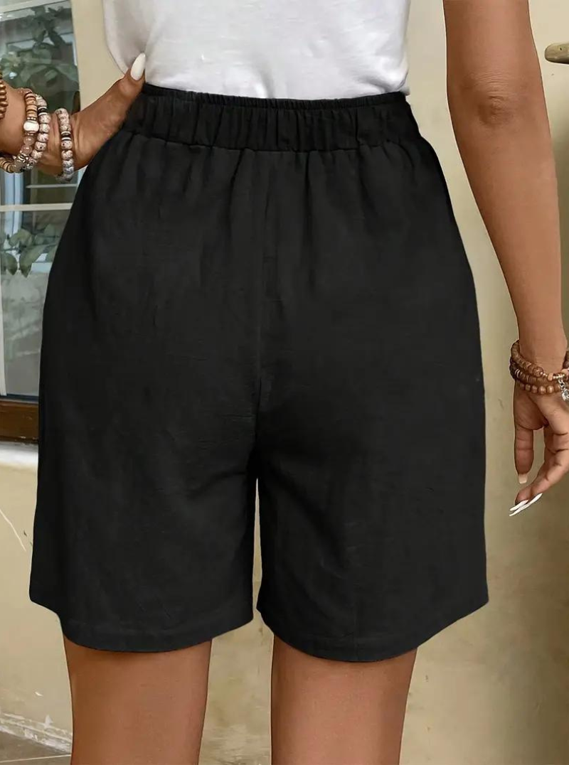 Fließende High-Waist Shorts