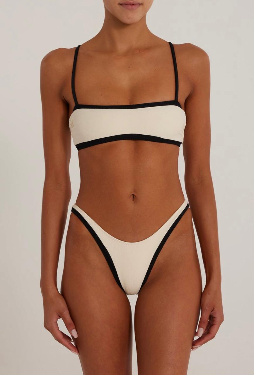 Damen Bikini – Color-Block Bandeau Top, High-Cut Höschen-83864-3c1b1984-f301-4ed4-a982-929c72d5ad7b