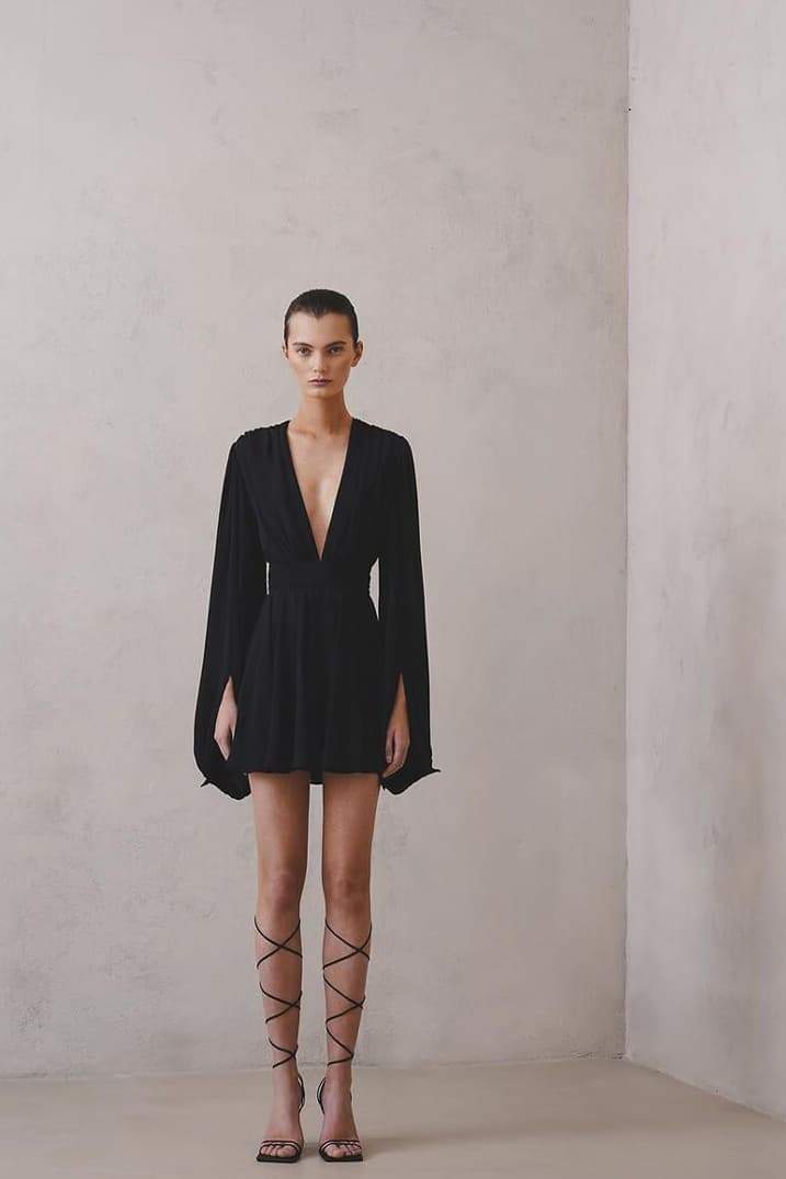 Elegantes Kleid mit Ballonärmeln & A-Linie