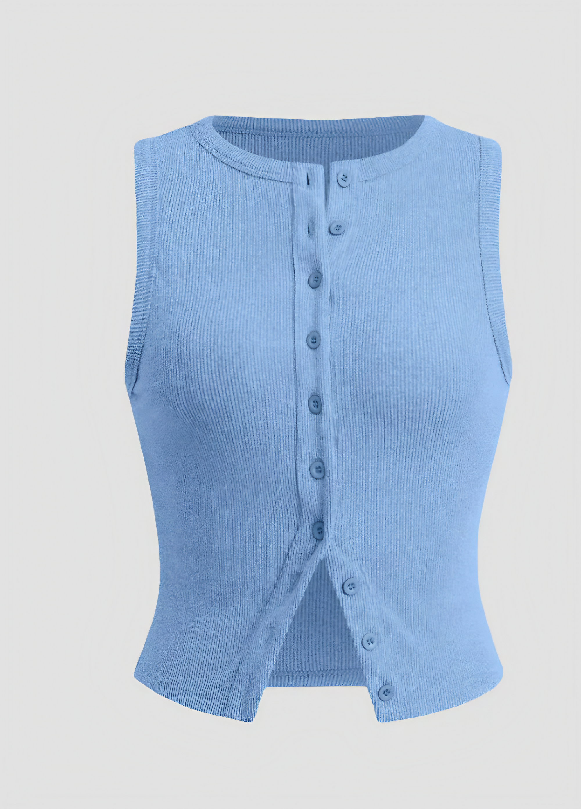 Damen Ärmelloses Rippstrickkleid mit Knopfleiste – Vielseitig-83523-418d9acf-ab2e-4711-abaa-d9630b154cac
