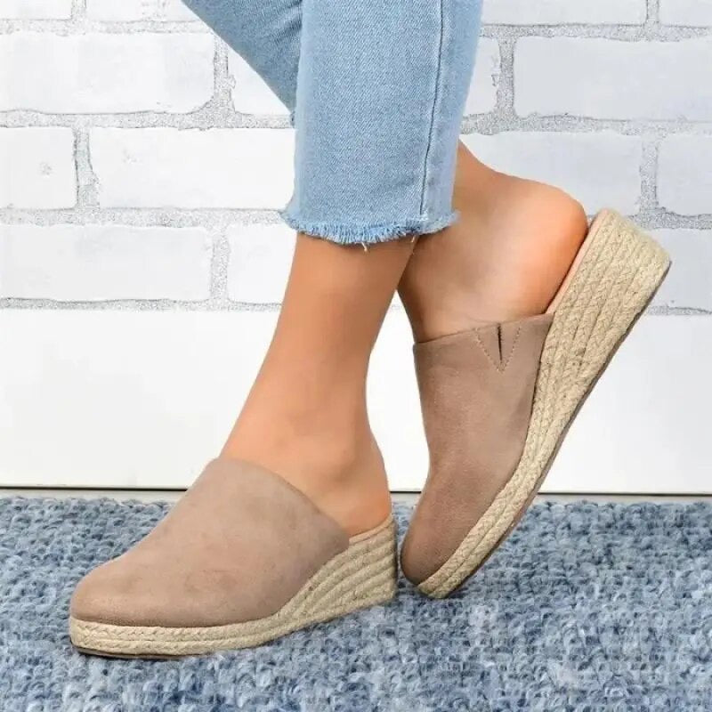 Damen Schuhe – Wildleder Keil-Espadrille, Slip-On Design, Sommer Stil-83367-458d7d17-51b8-427a-a82d-6edb5b2f5c77